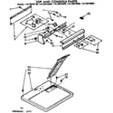Kenmore 11076972200 top and console parts diagram