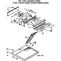 Kenmore 11076974800 top and console parts diagram