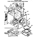 Kenmore 11076974400 cabinet parts diagram