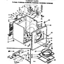 Kenmore 11076974640 cabinet parts diagram