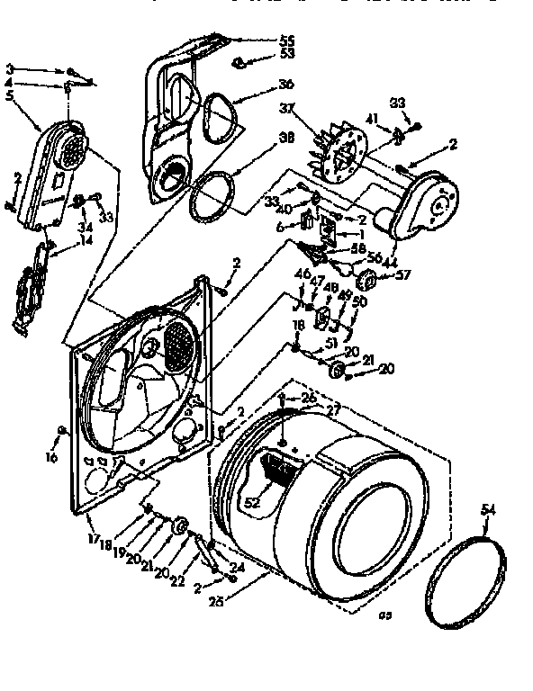 Kenmore 11076995400 bulkhead parts diagram