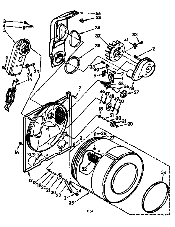 Kenmore 11076995810 bulkhead parts diagram