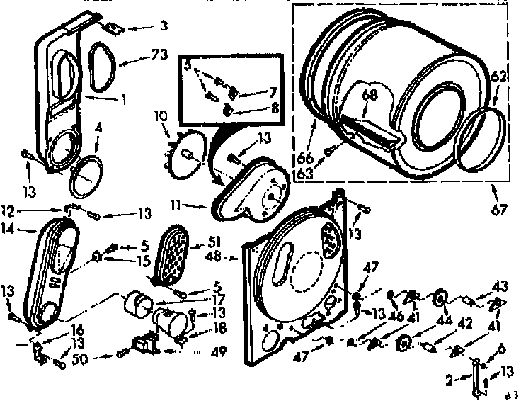 Kenmore 11077401600 bulkhead assembly diagram