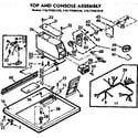 Kenmore 11077401410 top and console assembly diagram