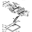 Kenmore 1107743012A top and console assembly diagram
