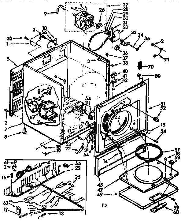 Sears 11077431400 cabinet assembly diagram