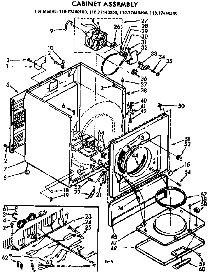 Sears 11077440400 cabinet asm diagram