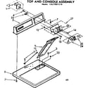 Sears 11077611110 top and console assembly diagram