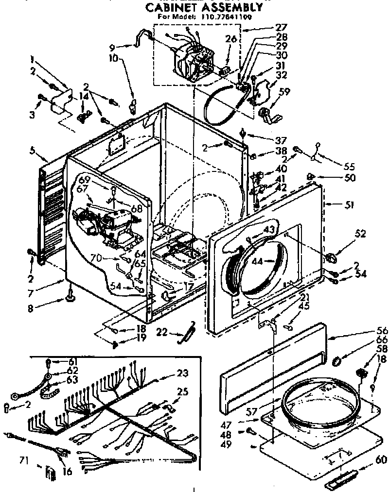 Sears 11077641100 cabinet assembly diagram