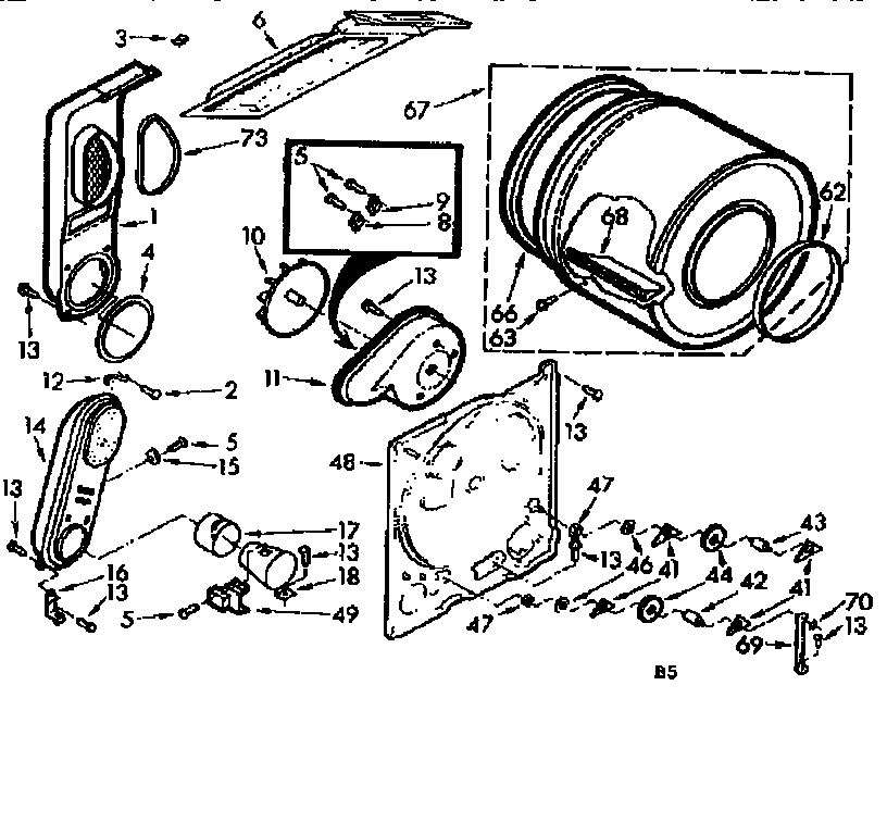Sears 11077646110 bulkhead assembly diagram