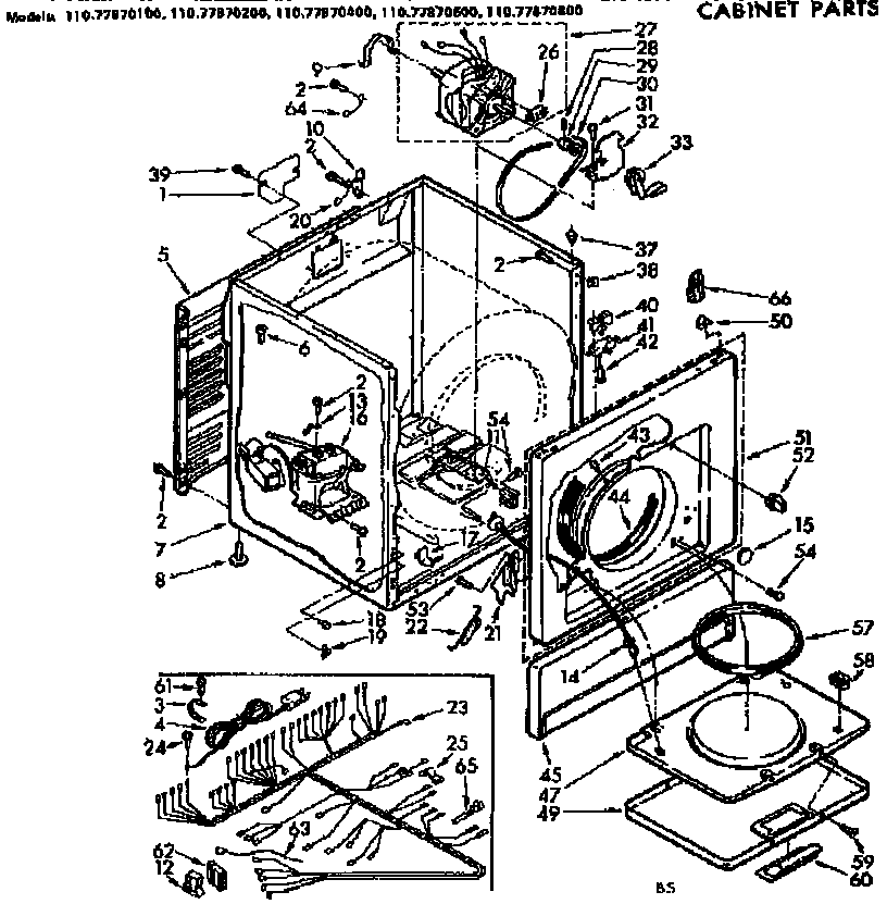 Sears 11077870100 cabinet parts diagram