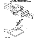 Sears 11077885100 top and console assembly diagram