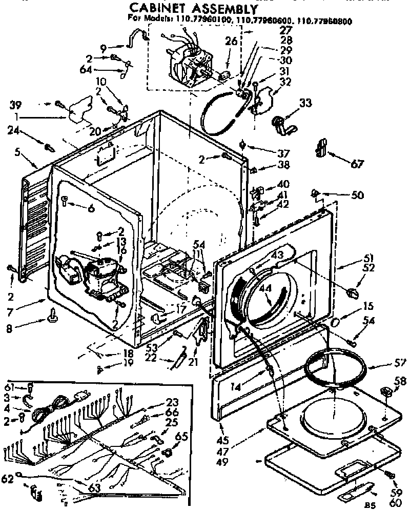 Sears 11077960100 cabinet parts diagram