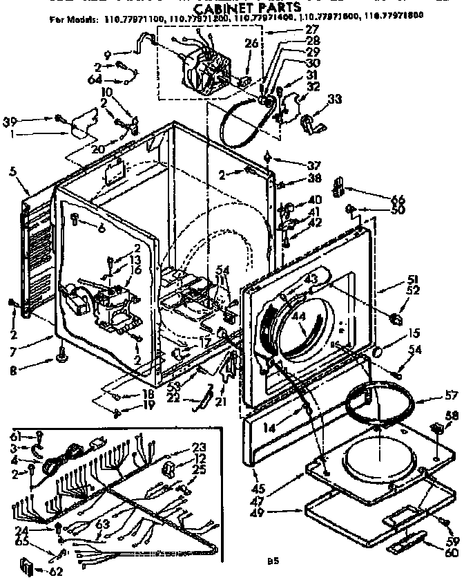 Sears 11077971400 cabinet parts diagram