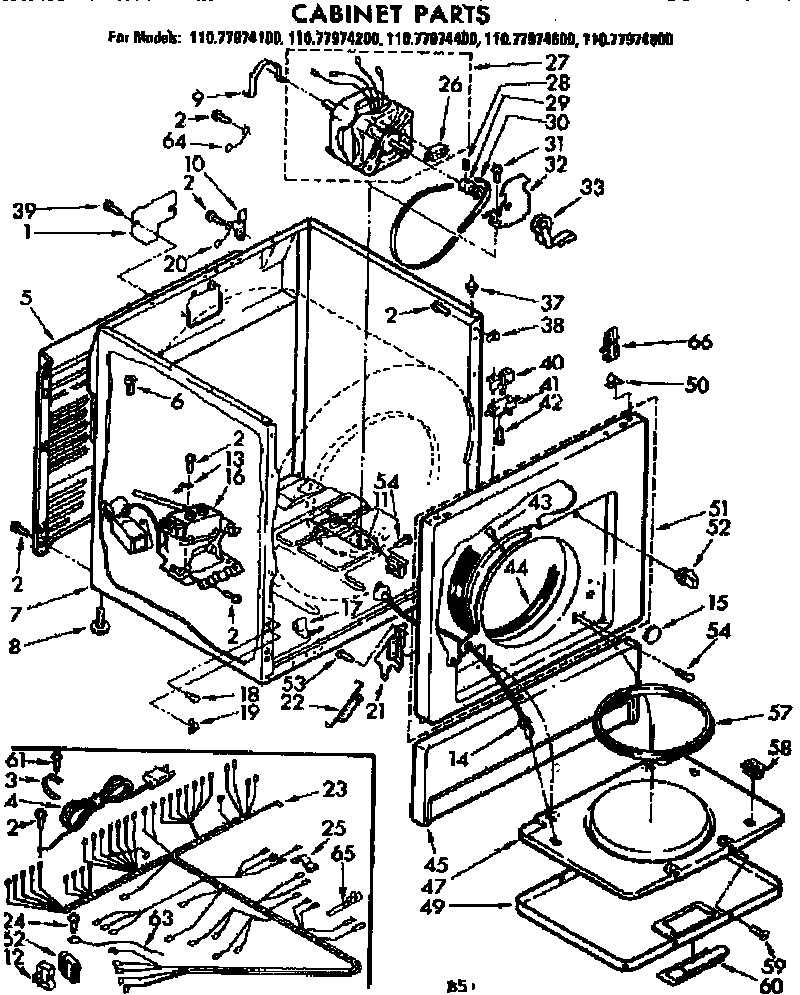 Sears 11077974400 cabinet parts diagram