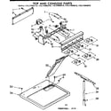 Sears 11077995210 top and console parts diagram
