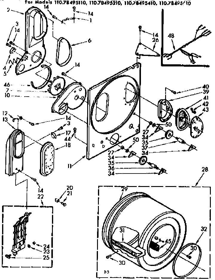 Kenmore 11078495110 bulkhead asm diagram