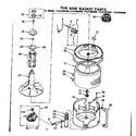 Kenmore 11081080200 tub and basket parts diagram