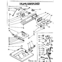 Kenmore 11085166100 top and console parts diagram