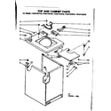 Kenmore 11081167810 top and cabinet parts diagram