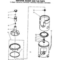 Kenmore 11081167810 agitator, basket and tub parts diagram