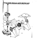 Kenmore 11081167810 motor/pump and gearcase diagram