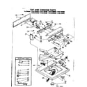 Kenmore 11085185100 top and console parts diagram