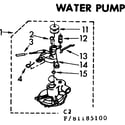 Kenmore 11085185100 water pump parts diagram