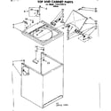 Kenmore 11081310110 top and cabinet parts diagram