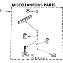Kenmore 11081310110 miscellaneous parts diagram