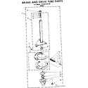 Kenmore 11081310110 brake and drive tube parts diagram