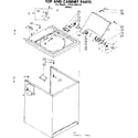 Kenmore 11081320110 top and cabinet parts diagram