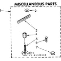 Kenmore 11081320110 miscellaneous parts diagram