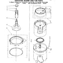 Kenmore 11081361200 agitator basket and tub parts diagram