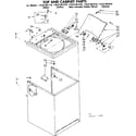 Kenmore 11081361210 top and cabinet parts diagram