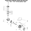 Kenmore 11081361210 brake clutch gearcase motor & pump parts diagram