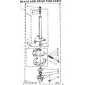 Kenmore 11081361420 brake and drive tube parts diagram