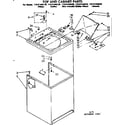 Kenmore 11081446820 top and cabinet parts diagram