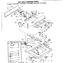 Kenmore 11081475400 top and console parts diagram