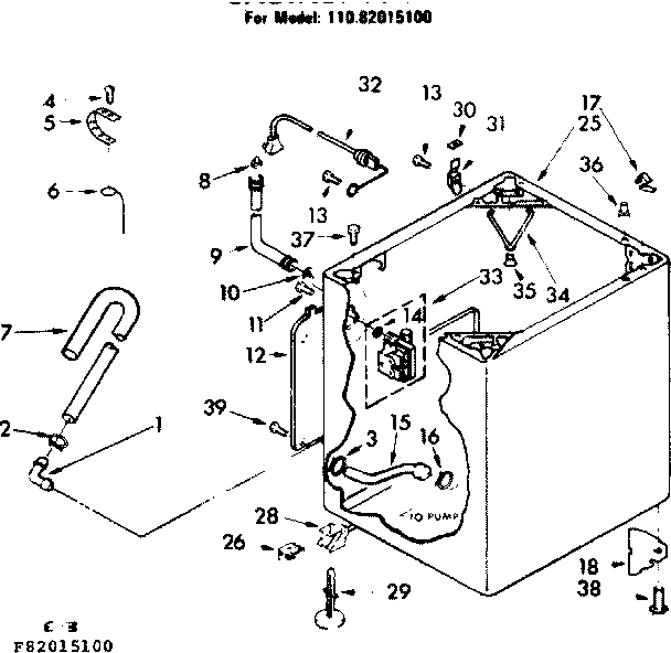 Kenmore 11082015100 cabinet parts diagram