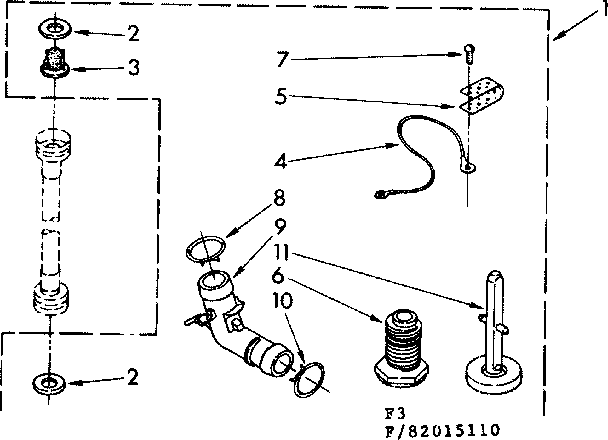 Kenmore 11082015110 miscellaneous parts diagram