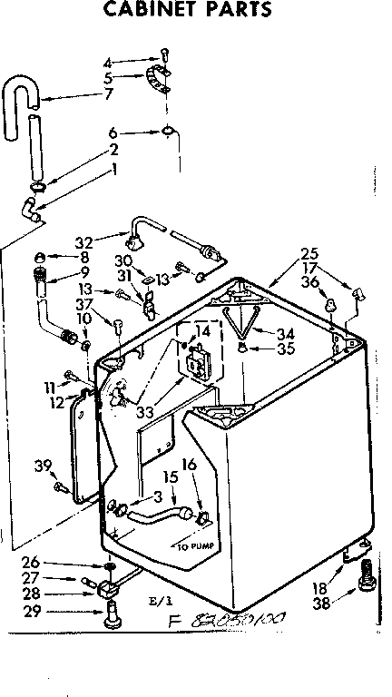 Kenmore 11082050200 cabinet parts diagram