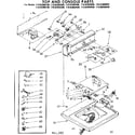 Kenmore 11082060600 top and console parts diagram