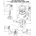 Kenmore 11082060600 tub and basket parts diagram