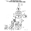 Kenmore 11082070100 tub and basket parts diagram
