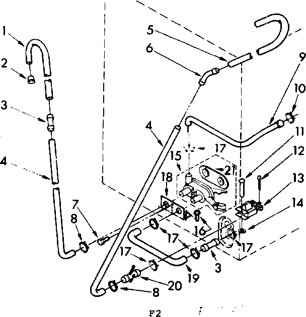 Kenmore 11082070420 water system suds only diagram