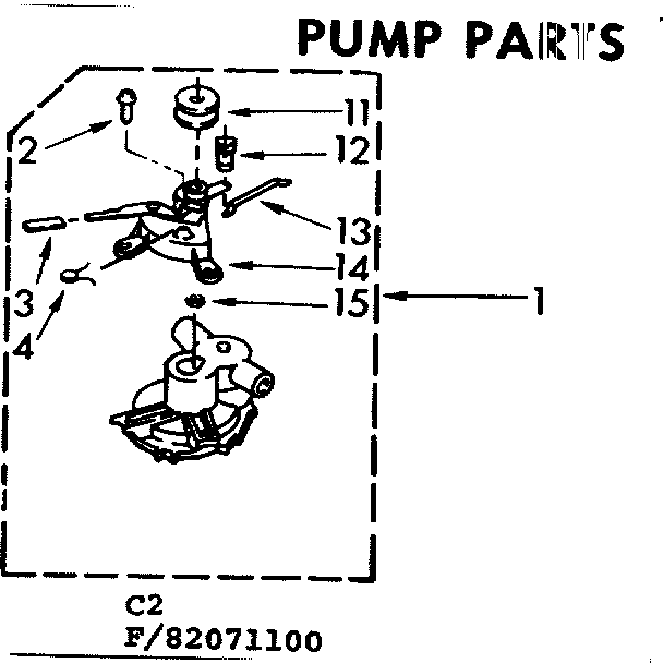 Kenmore 11083071600 pump parts diagram