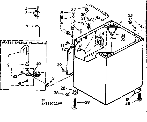 Kenmore 11083071600 cabinet parts diagram