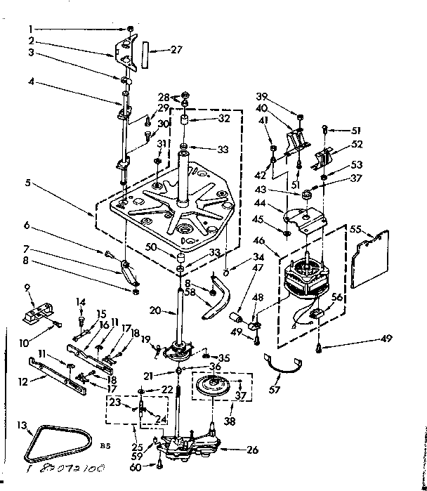 Kenmore 11082072200 drive parts diagram