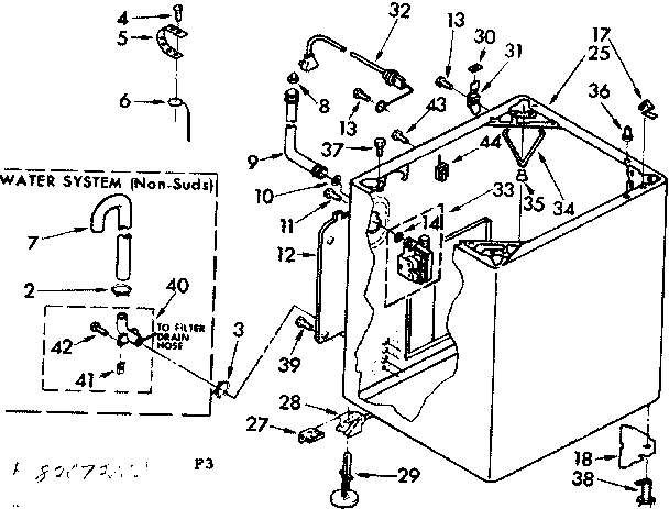 Kenmore 11082072200 cabinet parts diagram